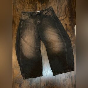 We The Free lucky you mid rise barrel brown jeans